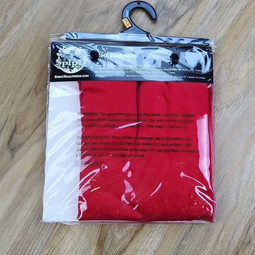 🔹️NIB Spirit Red Long Sleeve Bodysuit Small/Medium - Picture 6 of 7